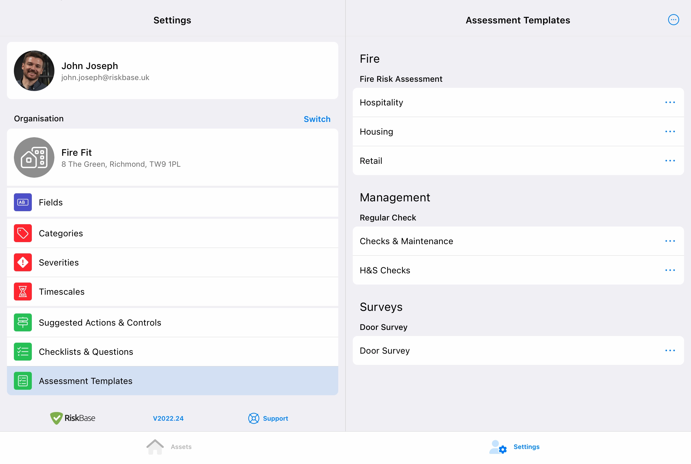 Assessment Templates